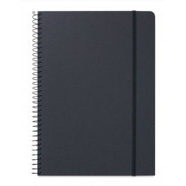 Black spiral notebook